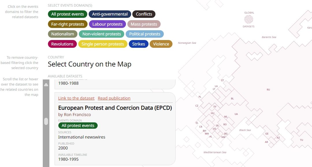 DATA: New Database of Protest Event Datasets in Eastern Europe